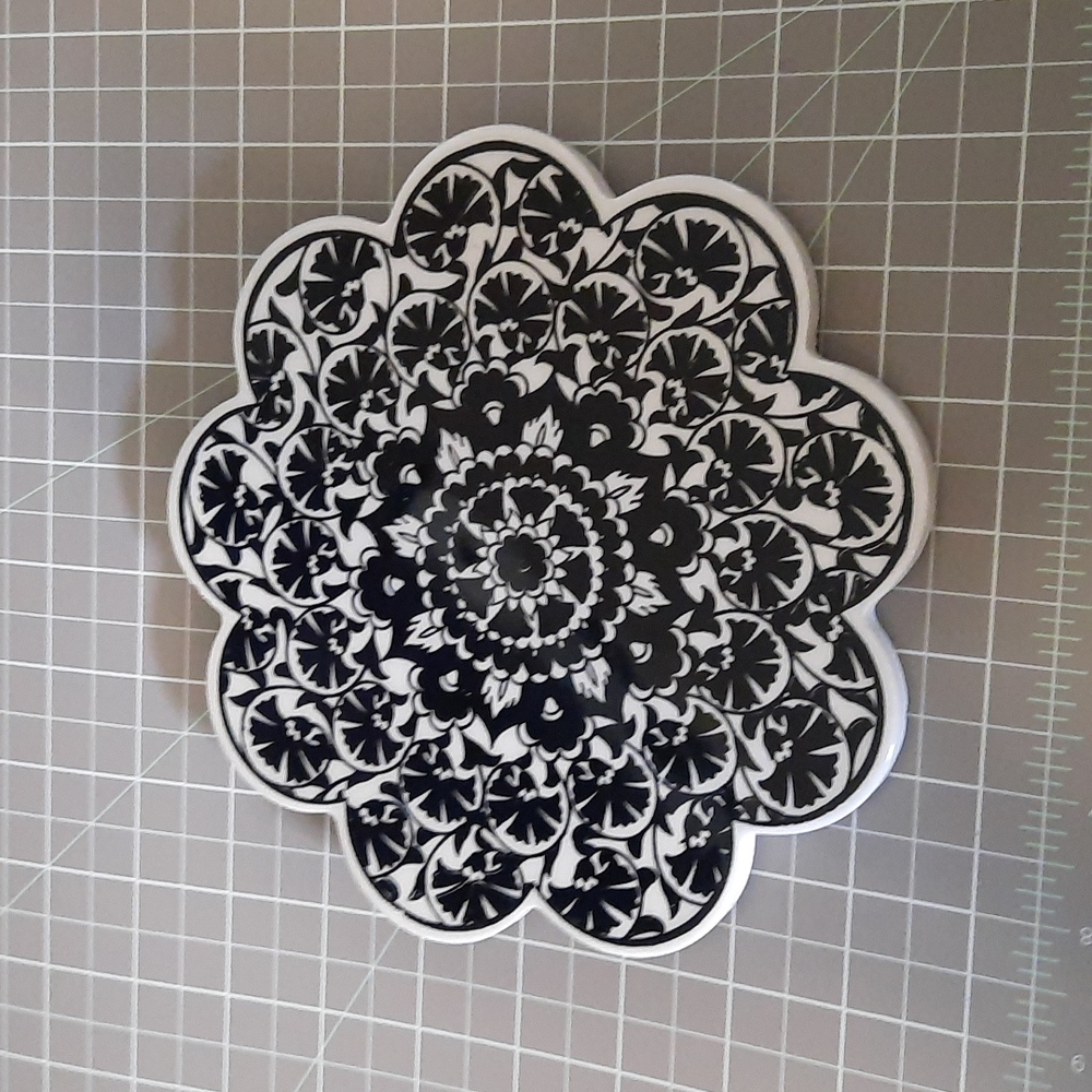 Traditional iznik Turkish ceramic art trivet